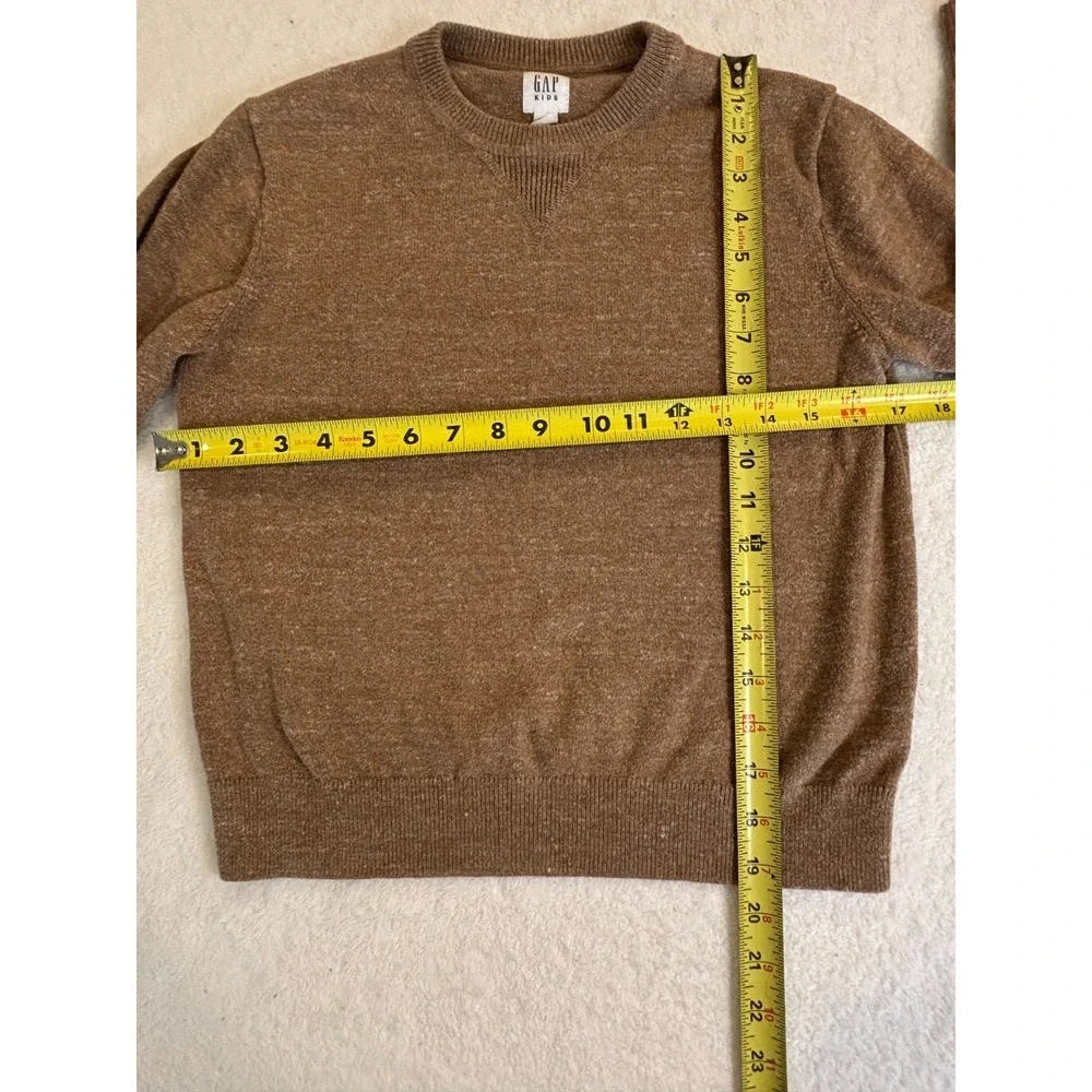 Gap Sweater Unisex Kids XL Brown Tight Knit Crew Neck Cozy Warm Outdoor‎ Winter